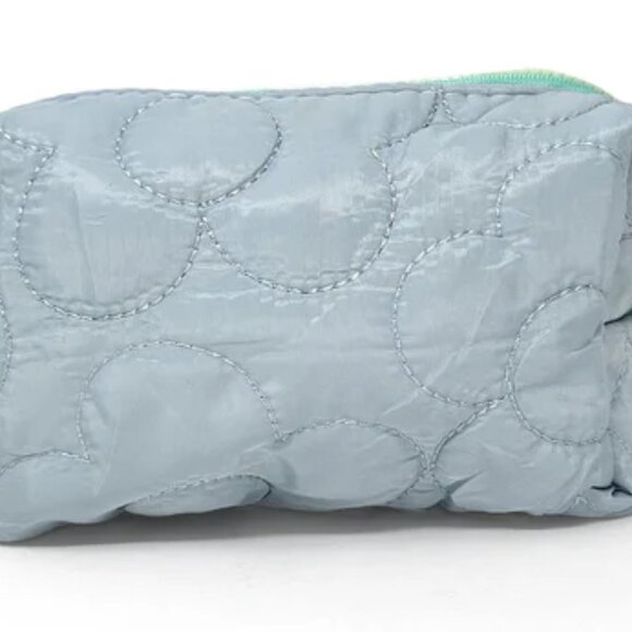 NWT Puffy Daisy Embroidered Y2K Blue Makeup Bag - Picture 5 of 7